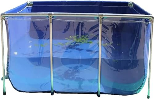 Bassin à poissons d'intérieur en toile avec panneau de visualisation transparent – Piscine autoportante pour pisciculture avec vanne de vidange – Fontaine idéale pour le jardin