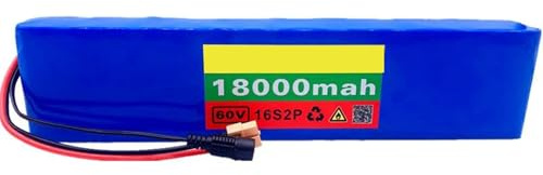 60V 18AH Batteria Agli Ioni Litio Per Bici Elettrica 16S2P Batteria Agli Ioni Di Litio A Lunga Durata Batteria Di Ricambio Per Monopattino Elettrico Batteria Al Litio Impermeabile XT60+SM