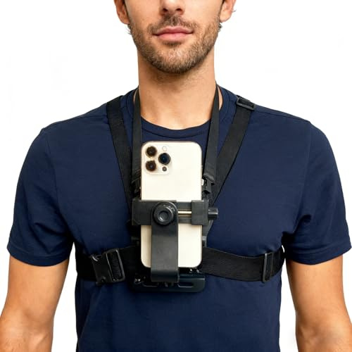Gwezmxs Chest Mount for Phone, DJI Osmo, Insta360, Action Cameras, Holder for Filming, Harness Strap Adjustable