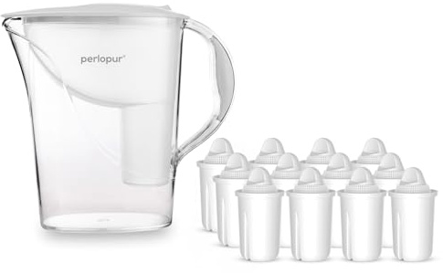 Jarra con filtro de agua PearlCo estándar clásico - blanco - 12 +1 cartuchos estándar incluidos