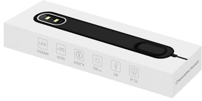 Aqualighter Collar PicoSoft - schwarz - LED Leuchte für Nano-Aquarium LED Beleuchtung - biegbar flexibel mit Magnet - 1 Watt 100 Lumen 6500 Kelvin