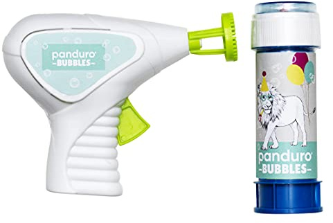 Panduro Seifenblasenpistole mit Seifenblasen Konzentrat, Wasserspielzeug mit Federmechanismus braucht Keine Batterien, für Kinder ab 4 Jahren