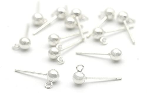 NaturSchatulle Ösen Ohrstecker Rohlinge 925 Silber Butterfly Verschluss 10 Paar Ohrringe Basteln DIY Schmuckherstellung Nickelfrei