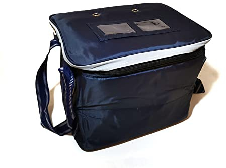 Warmtrade Keep Warm Insulated Hot Food Delivery Bag Large Navy 37 * 30 * 28CM Double Compartment NB8. Takeaway & Restaurants. Indian, Kebabs, Chinese, Pizza, Couriers, Picnic Cooler Bag