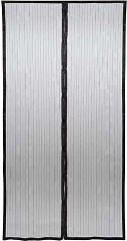 GARDINIA Insektenschutz für Balkontür und Terrassentür, Wetterfest und UV-beständig, Schnell und einfach montierbar mit selbstklebendem Klettband, Fliegengitter mit Magnet, 100 x 220 cm, Schwarz