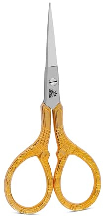 ARSUK Premium broderisax – skarpa, mångsidiga gängsaxar för korsstygn, handarbete, hantverk, sömnad och konstverk (L: 9,5 cm, B: 4,6 cm)
