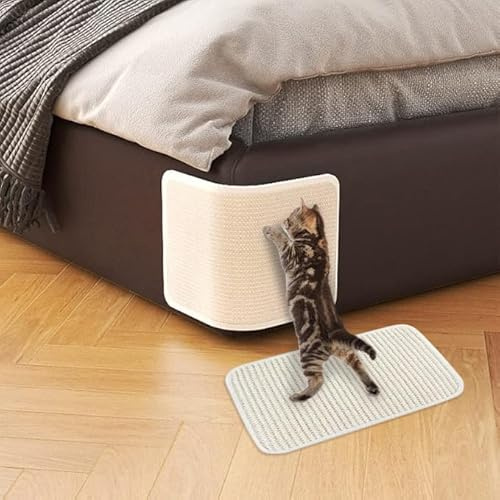 2pcs Katze Kratzmatte Kratzteppich Sisal Rutschfest Katzenkratzmatte Natürlich Langlebig Kratzbrett Schützt Möbel Wandkratzbrett Sofa Kratzpappe Wand Kratzschutz Kratzecke Schutz des Sofas 30X20cm