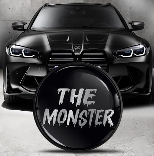 Biomar Labs Motorhaube Kofferraum Plakette Abzeichen 82 mm Kompatibel mit BMW Emblem 51148132375 Schwarz Silber EO 17
