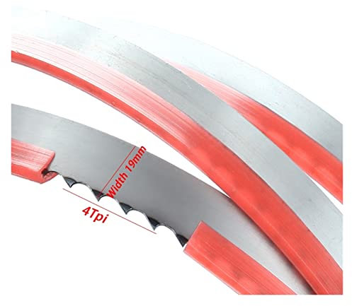 BomDog Bandsaw Blade,4 Teeth Band Saw Blades Cutting Bone, Frozen Fish, Meat. 1200 1670 1750 1830 1980 2240 2360 2560Mm Saw Blades with Width 16, 19Mm/Wid19X0.56Mmx4Tpi/L 1980Mm