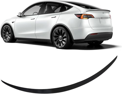 GOQELK Tesla Model Y Heckspoiler aus mattem Kohlefaser，Tesla Model Y Spoiler Heckspoiler Flügel Lippe Matt Kohlefaser für 2020 2021 2022Stilvolles Zubehör für mehr Leistung und Ästhetik