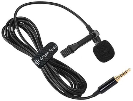 Streysisl Micrófono de Solapa Lavalier,Micrófono de Solapa - de micrófono con Clip para Auriculares Lavalier Mic,Salida de micrófono de Solapa Ligera y versátil, para enseñanza en conferencias