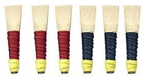Tartancity Dudelsack-Rohrblätter, 6-teiliges Set (3 schwarze und 3 rote) – Standard-Größe, spanische Rohrblätter für Chanter