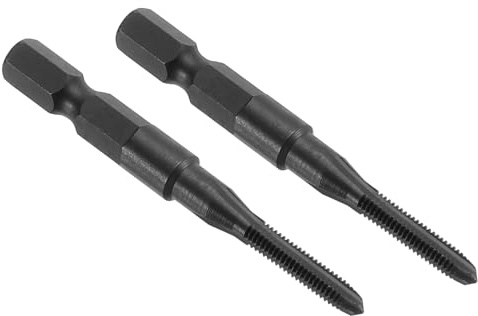 uxcell 2pcs Straight Flute Thread Tap, M4 x 0.7 Metric Thread 1/4 Hex Shank Screw Threading Tapping Tool Thread Milling Machine Taps, High-Speed Steel 6542 (HSS 6542)
