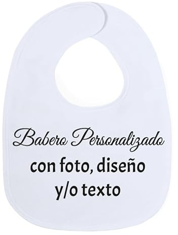 Uvimark | Babero Infantil Personalizable | Babadero Personalizado | Pechero con Foto