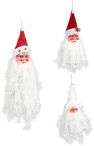 ROMISBABA Weihnachtsdekoration Für Zuhause 3 Stück Weihnachtsmann-bart- Dekorativer Für Weihnachten Zufällige Farbe