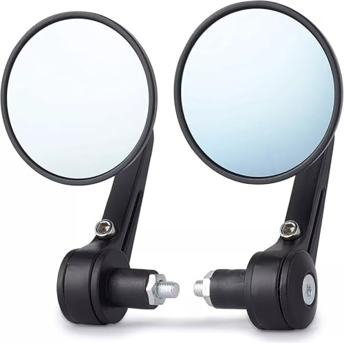 Rétroviseur Latéral Moto Rétroviseurs arrière universels à Bout Guidon Rond 7/8 pour Moto, Moto, Scooter, rétroviseur latéral pour café pour Coureur Rétroviseurs Moto
