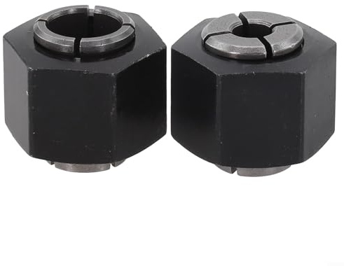 ComfyHarbor Juego de 2 pinzas de enrutador de 6,35 mm, 12 mm, piezas de repuesto de metal 326286 compatible con 2610906283 2610906284 2610906287 DW621 DW616 DW618