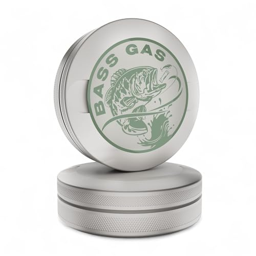 Edition 022: Bass Gas | Metal Can | Metal Container | Pouch Container | Small Storage Tin (Stone/Green Chrome)