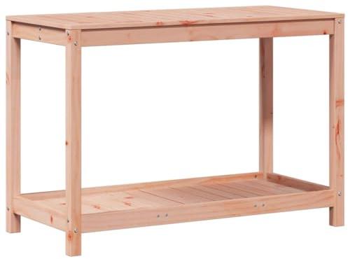 SKM Potting Table Natural Wood Solid Douglas Wood Large Potting Table,Brown (Weight 26.01KG)