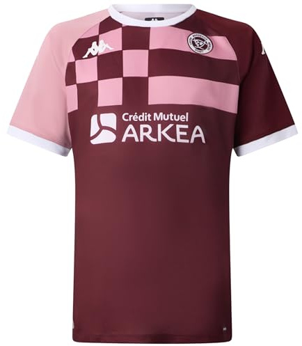 Kappa Maillot Entrainement MOKIBAPRE Union Bordeaux Bègles UBB Officiel Rugby - Homme - Bordeaux/Rose (FR/ES, Alpha/Lettres, TG, Taille Normale, Taille Normale)