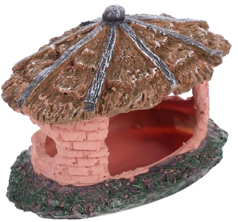 HEMOTON Cachette pour Reptiles Grotte Décorative en Résine Taille Moyenne pour Terrarium D'intérieur Lézards Et Geckos Adaptable Habitat Naturel