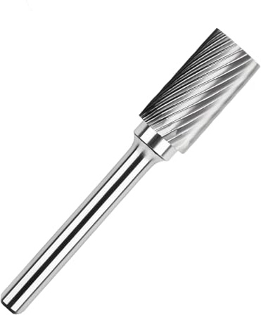 AMONENZ Hartmetallfräser, Metallfräser für Bohrmaschine mit 6 mm Schaft, Länge 70 mm, Schneidendurchmesser 12 mm, Einzelschnitt Hartmetall Frässtifte, für Bearbeitung von Eisen, Kupfer und Edelstahl