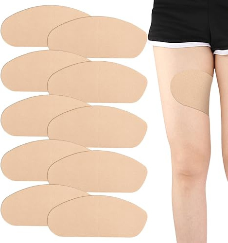 Lot de 10 pansements anti-frottement pour cuisses - Bandes de protection contre les frottements pour le sport, le cyclisme, la randonnée, le yoga, la danse
