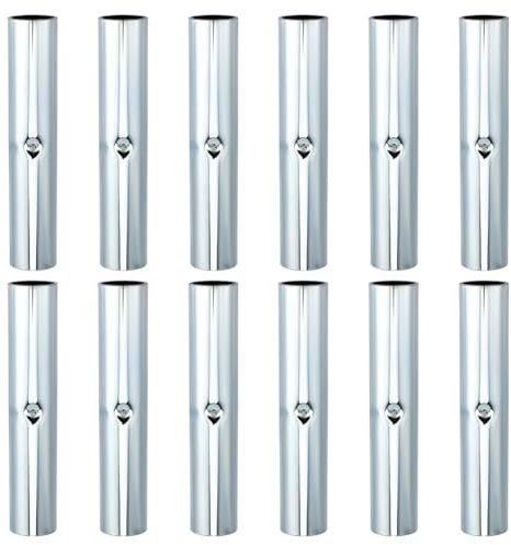 BENECREAT 12 Stück Zeltstangenverbinder Für Campingzelte Gelenkzubehör Metallrohrverbinder Für Outdoor Camping Wandern Zelte Überdachungen Markisen Stützrahmen Reparaturset (18.5mm)