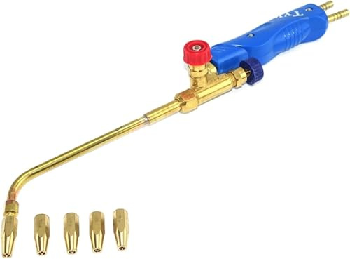 Schweißbrenner 5pcs Düsen Gas Lötbrenner H01-2 Sauerstoff Propan Acetylen Flüssiggas Für Stahl Kupfer Aluminium Silber Lötbrenner Schweißbrenner Kit, Propane, Torch(5pcs Nozzle)
