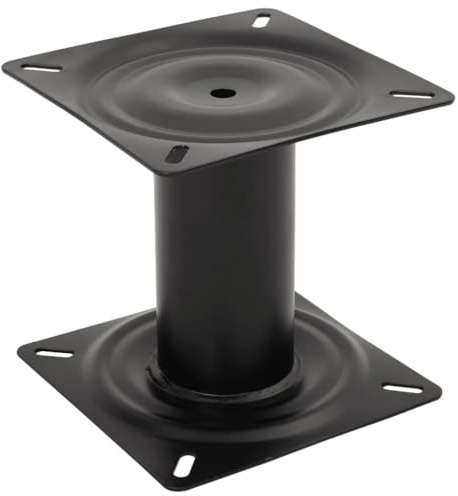 GeenYuu Stuhlfuß für Bootssitz Schwarz aus pulverbeschichtetem Stahl 18 cm Höhe, universell für Segelboot, Yacht, Jolle, Katamaran, stabile Befestigung im Wassersport
