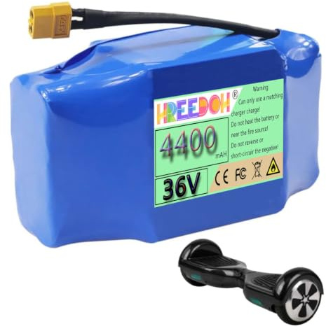 FREEDOH Batería de 36 V para Patinete eléctrico, batería de Litio de 36 V y 4,4 Ah con BMS