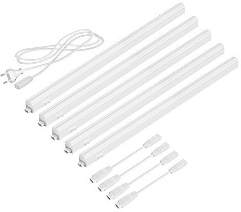 parlat LED Unterbau-Leuchten Rigel, je 57,3cm, je 790lm, warm-weiß, 5er Set