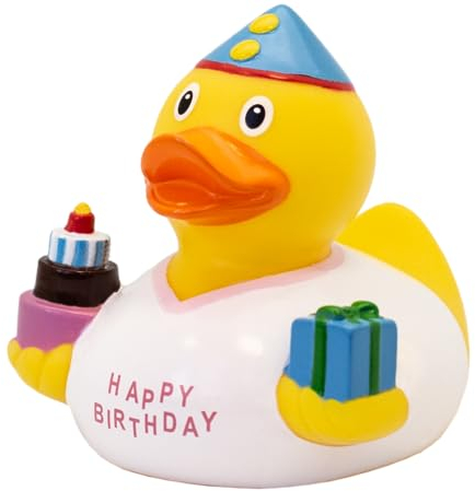 Lilalu Geburtstagsente (Ragazza), Anatra per Vasca da Bagno, Paperella, Giocattolo, Gomma, 1981