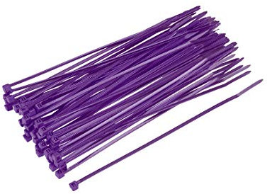 uxcell Cable Zip Ties 150mmx2.5mm Self-Locking Nylon Tie Wraps Purple 100pcs