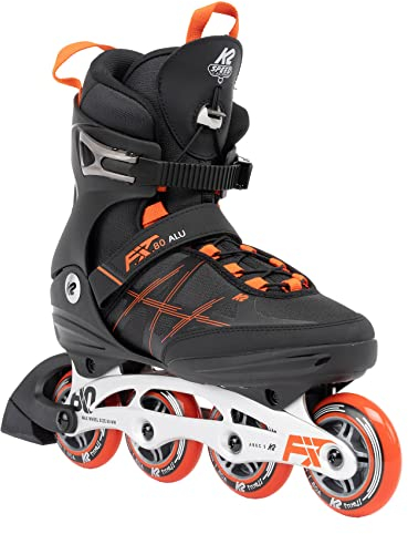 K2 Skates Herren Inline Skates F.I.T. 80 ALU, Black - red, 30G0415.1.1.090