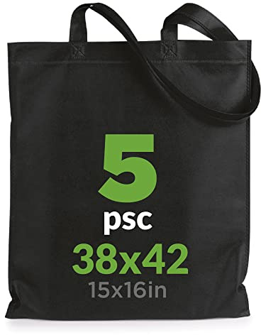 Baumwolltaschen | Einkaufstasche | Stofftasche Canvas | Jutebeutel, Stoffbeutel, Einkaufstasche, Tragetasche Canvas-Stoff | Lange Henkel | 100% Baumwolle, starke Tasche, waschbar,140gsm 38x42cm