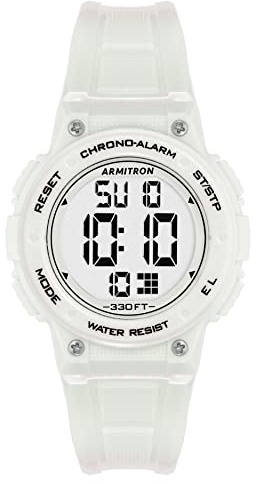 Armitron Sport - Reloj Digital con cronógrafo y Correa de Resina para Mujer