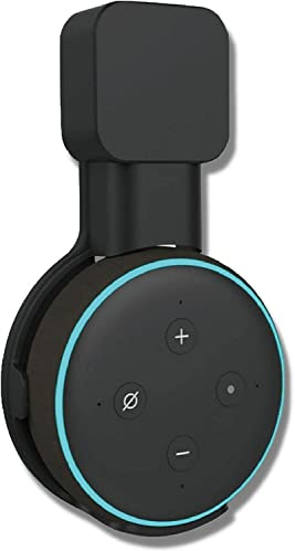 Sintron Wall Mount Holder Black for Dot 3rd Generation & UK Google Mini, Smart Home Wall Mount Stand Hanger for Dot 3 Speaker Holder, Simplify Declutter Your Living Space Without Messy Wires (Black)