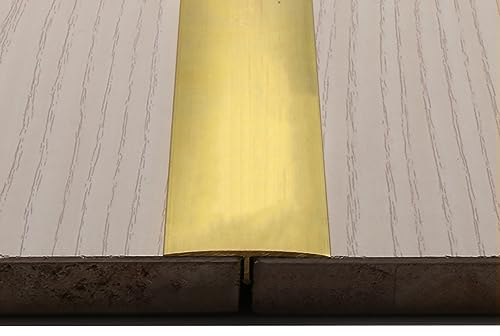 Übergangsprofil Solides Messing Übergangsfaktorstreifen Gold, T-Molding Bodenteiler Laminat Zum Teppich, Vinylfliesen Edge Dekorative Nahtbindemittel (Color : Gold, Size : 40mm (1 5/8) W)
