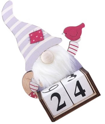 NOLITOY 1stück Holz Tischkalender Weihnachten Handbemalter Stilvoller Dreidimensionaler Kalender Für Festliche Dekoration Spaßiges Zählen Bis Weihnachten Für Schreibtisch Und