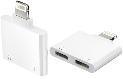 Adaptador Lightning Jack Auriculares Cargador(2 paquetes) Rápida Carga Cable Aux Auriculares Accesorios para Apple Iphone 14 13 12 11 Pro Max 7 8 Plus X SE XS XR para iPad Air Auriculares Música