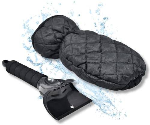 FLG FINISH LINE GERMANY Eiskratzer Auto mit Handschuh Profi Scheibenkratzer Auto wasserfester Handschuh Scheibenkratzer - top Effizienz kombiniert mit 100% Komfort