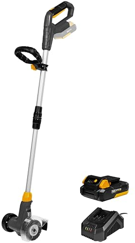 TEXAS WRX 2000 Akku Fugenreiniger (20 V Li-Ion System, Metall- und Nylonbürste für verschiedene Untergründe, inklusive 2 Ah Akku und Ladegerät) Schwarz, 90063250