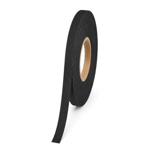 Vlies Aufbügelbares Kantenband Fadenverstärk 10mm schwarz 100m Rolle Bügelbar - Nähen Patchwork