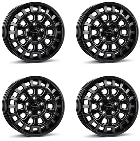 4x Borbet Felgen CW7 7.0x17 ET45 5x112 black matt kompatibel mit VW Beetle Caddy Cross Golf Jetta T-Roc Tiguan Touran
