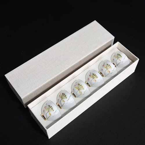 Service à Thé En Métal Ensemble de tasses à thé en céramique, expresso arabe, tasse à café, Kung Fu chinois, tasses à eau claires, bol à thé japonais, Service, boîte-cadeau, 6 pièces Set De Théière Et