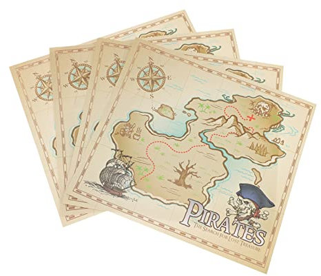 WESIEVYA 4stücke Junge Mädchen Schatzsuche Spielzeug Mit Piratenkarte Interaktive Outdoor Und Indoor-aktivität Für Jungen Und Mädchen Fördert Eltern-e -interaktion Und