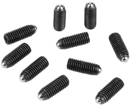 Jeu de Poussoirs à Ressort à Bille en Acier au Carbone Filetage de Vis M8 10 Pièces Robuste Facile à Installer Fournit une Pression et un Positionnement Précis Largement