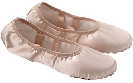 VALICLUD Ballett-Tanzschuhe Aus Stretch-Satin Mit Sohle Ballettschuh Für Yoga-Schuhe Band-ballettschuh Für Damen Und Erwachsene Leicht Und Atmungsaktiv
