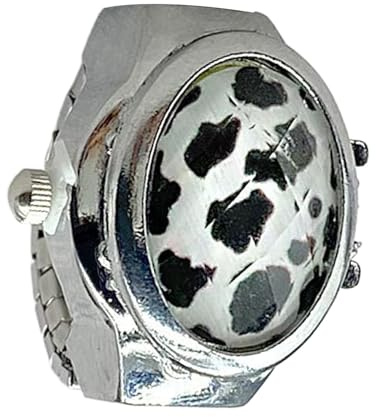 Uhrenring, Uhrenring – Vintage-Ringuhren mit offenem Ring für Frauen, Fingeruhr mit öffnendem Gehäuse für Thanksgiving, Geburtstag, Valentinstag, Weihnachten, Weiß, Se référer à la description, Siehe